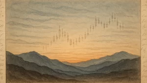 「長い夜明け」のアイキャッチ画像。19 世紀観察ノート風。